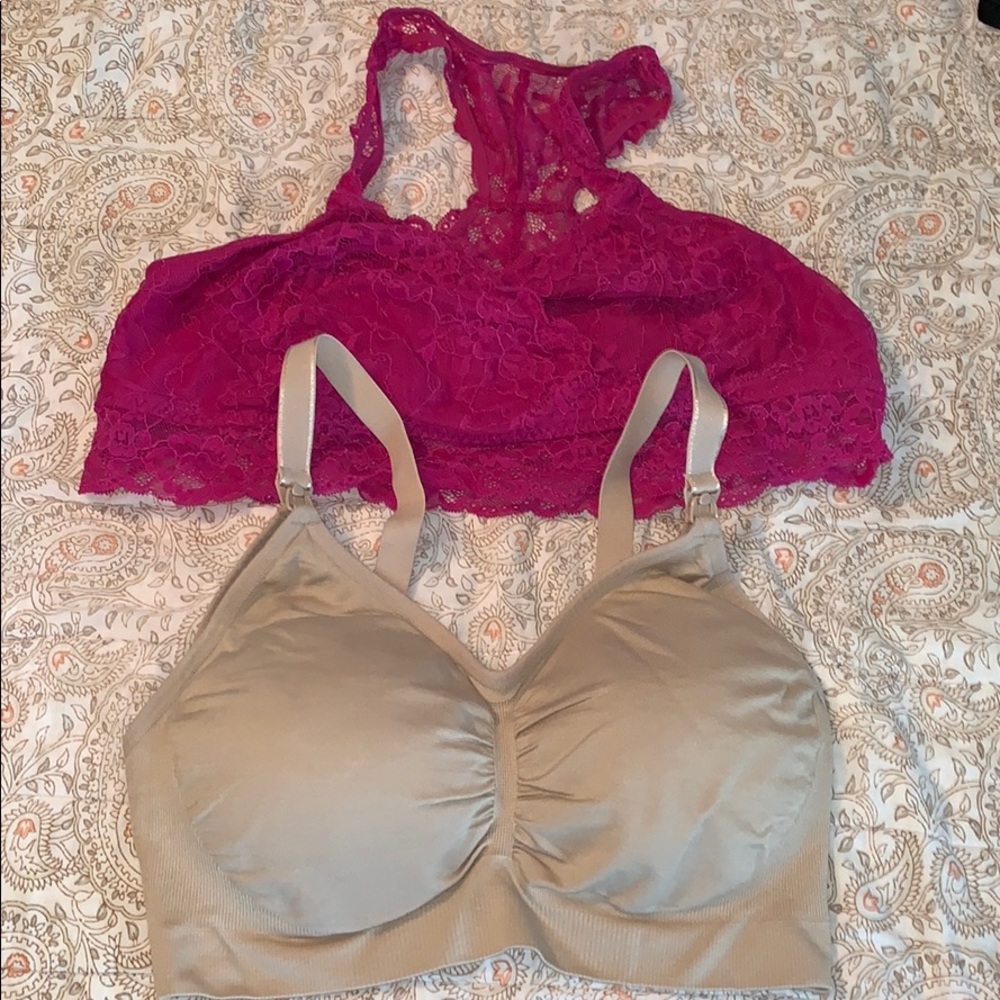 2- Motherhood maternity nursing bras. XL